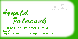 arnold polacsek business card